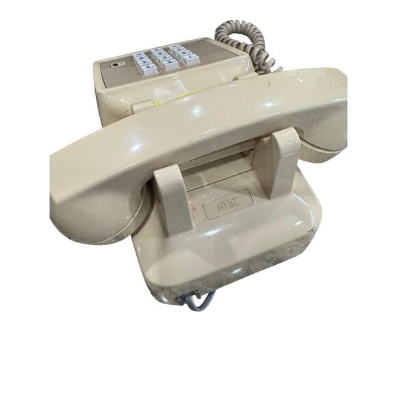 Vintage AT&T Western Electric Cream Corded Cradle Touch Phone Made in USA - Picture 4 of 8